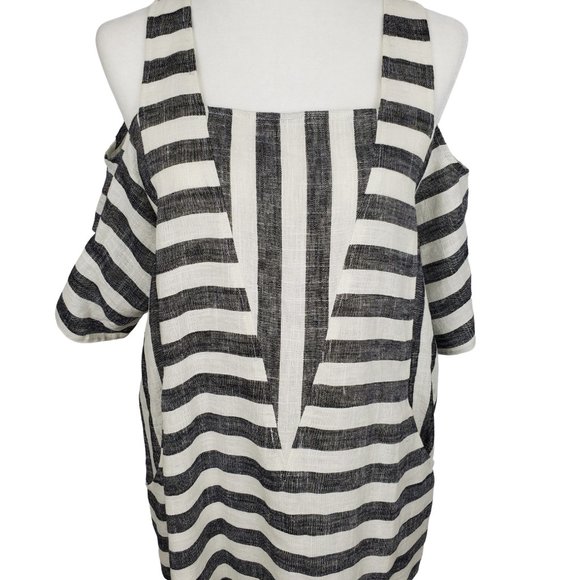 NWOT Soft Surroundings Striped Cold Shoulder Sunset Tunic Women's Large Petite - Picture 6 of 11